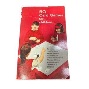 50 Card Games for Children 1946 Card Tricks Beginner Contract Bridge VQuinn Book